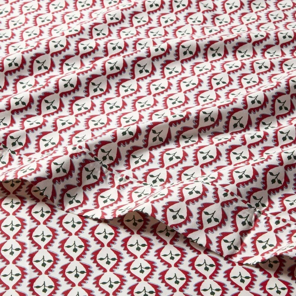 400 Thread Count Holiday Performance Sheet Set - Threshold - Pink, Full, Solid